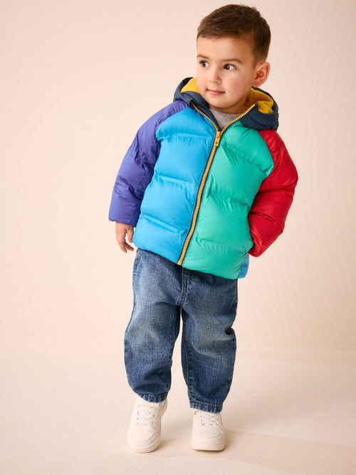 Dsiney Kidz - Bright Colour Block Padded Coat (3mths-7yrs) image 1