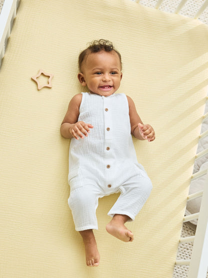 White Woven Baby Jumpsuit (0mths-2yrs) image 1