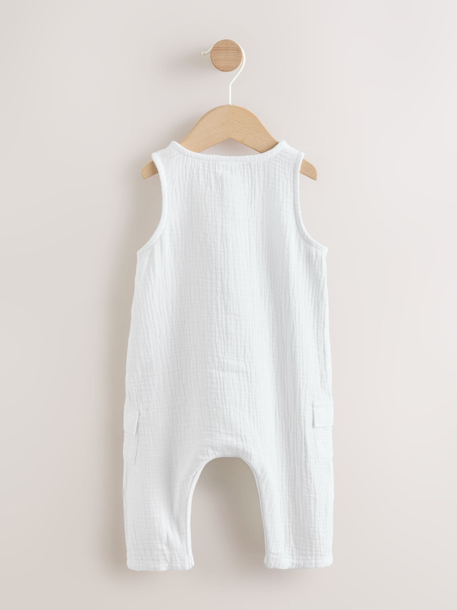 White Woven Baby Jumpsuit (0mths-2yrs) image 6