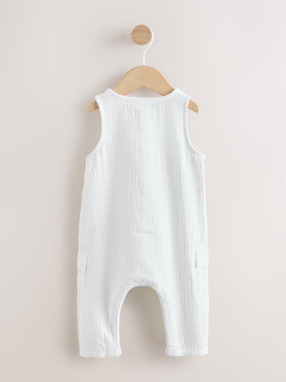 White Woven Baby Jumpsuit (0mths-2yrs) image 6