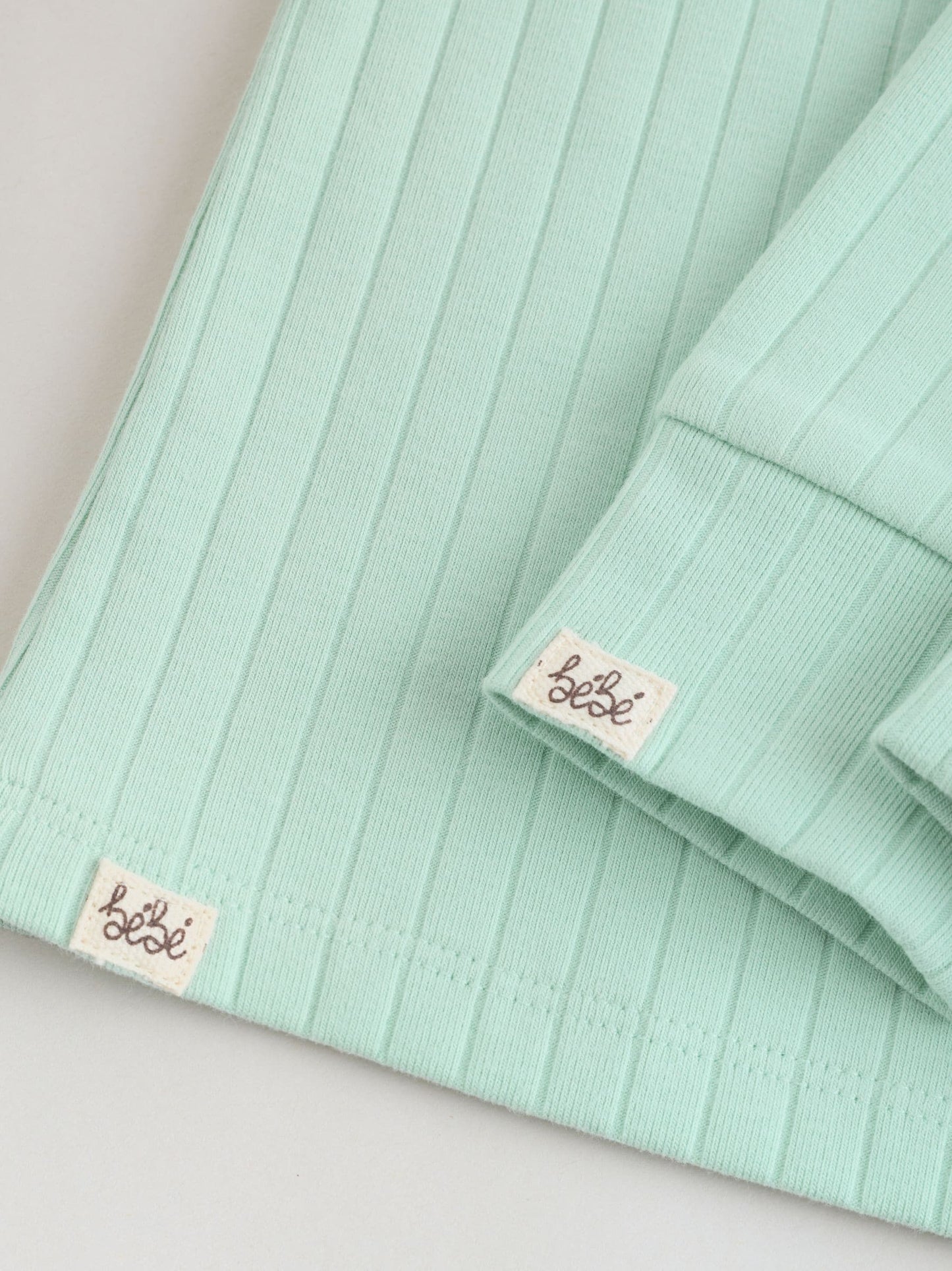 Sage Green Hello World Top and Leggings Baby Set (0-18mths) image 3