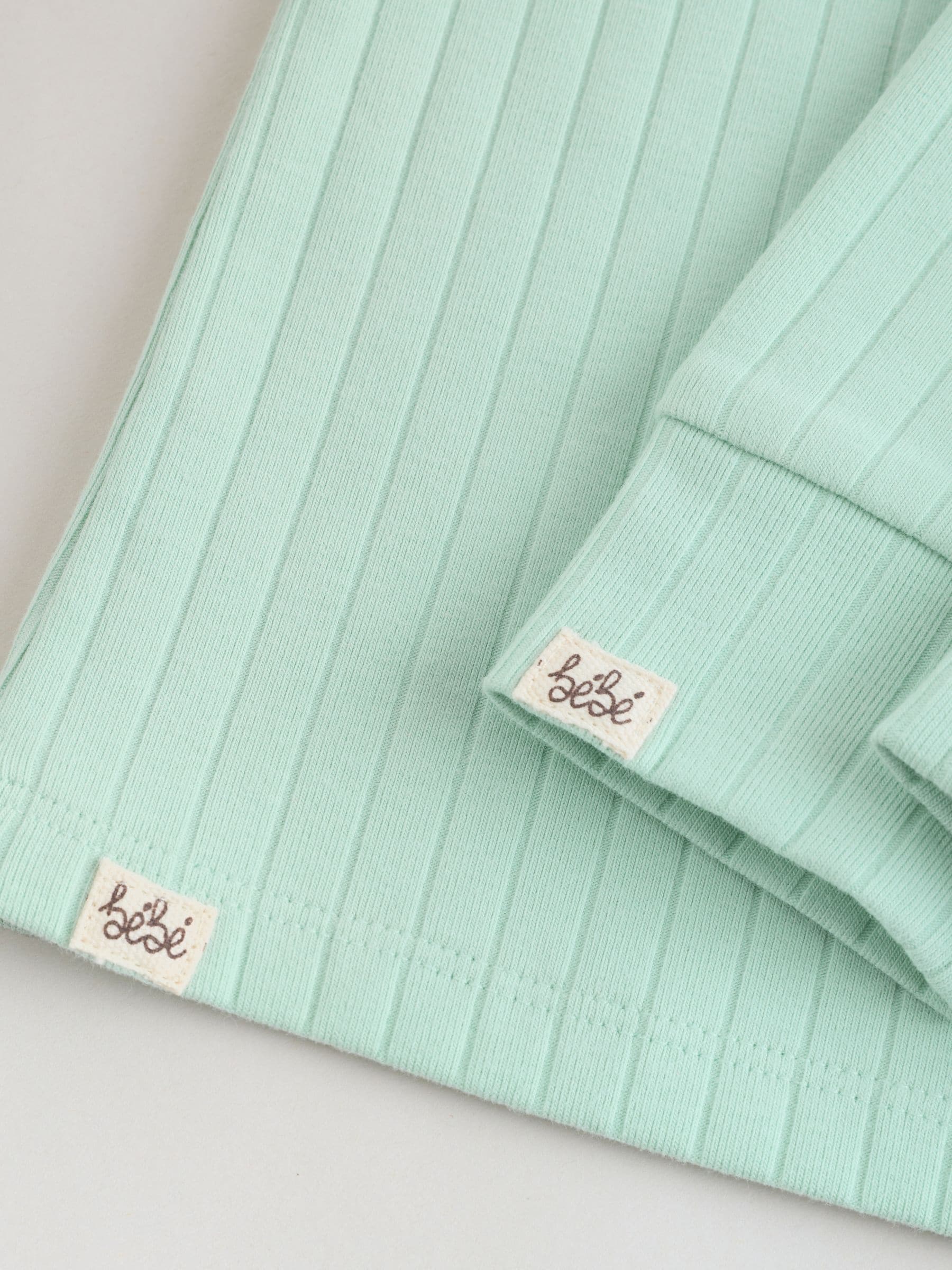 Sage Green Hello World Top and Leggings Baby Set (0-18mths) image 3