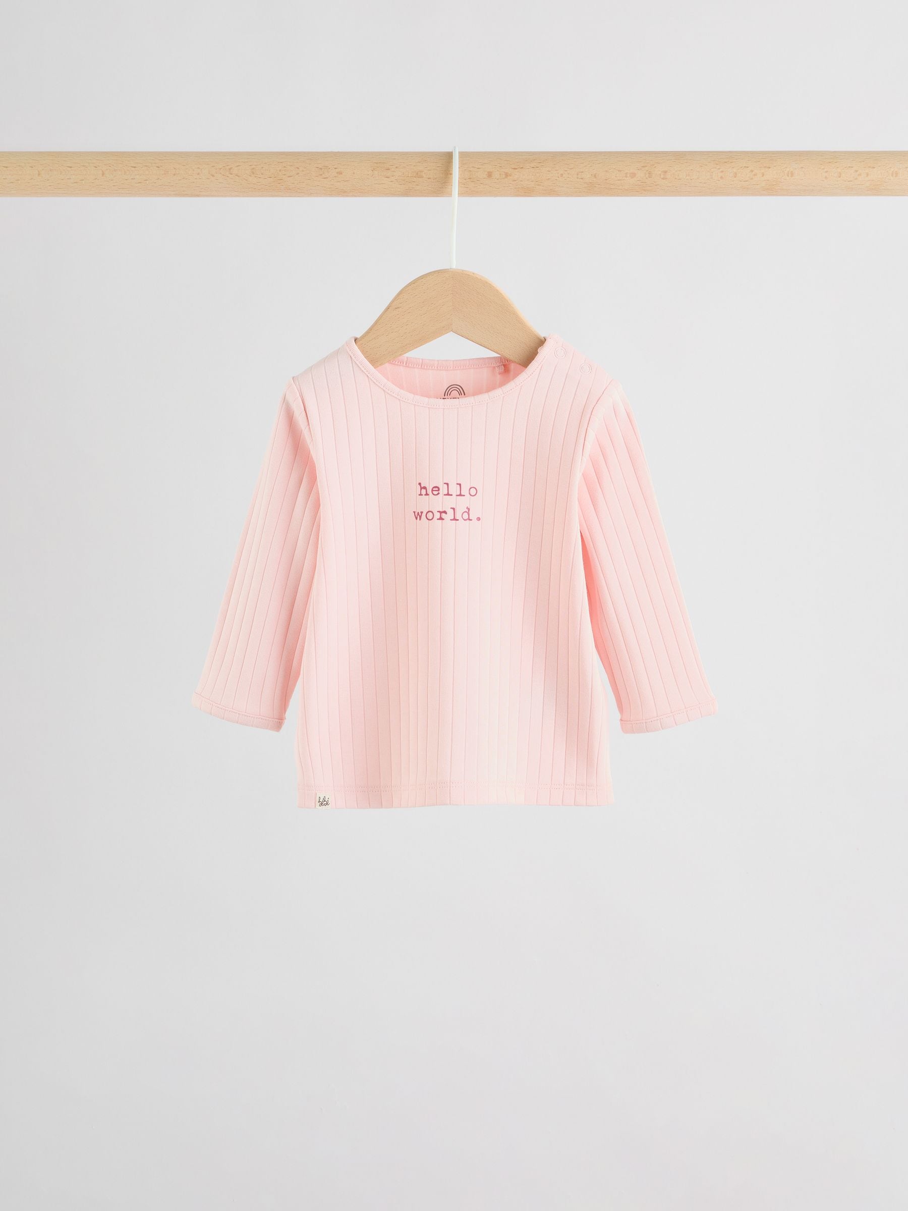 Pink Hello World Top and Leggings Baby Set (0-18mths) image 5
