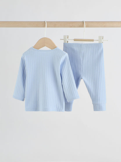 Blue Hello World Top and Leggings Baby Set (0-18mths) image 2