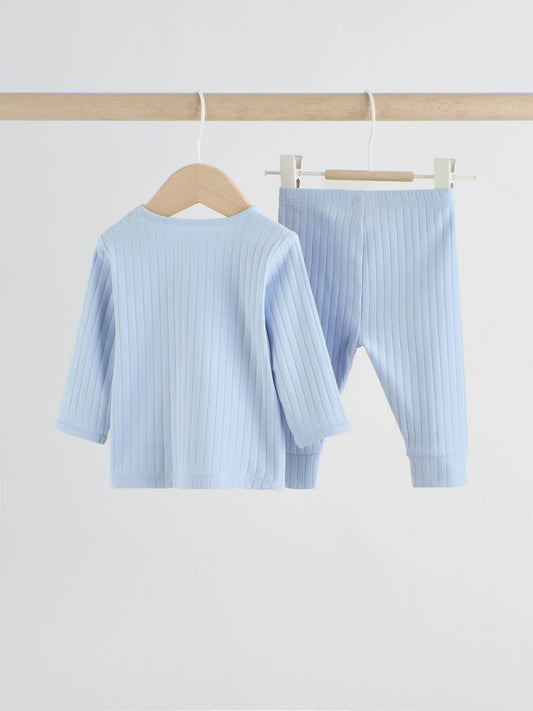 Blue Hello World Top and Leggings Baby Set (0-18mths) image 2