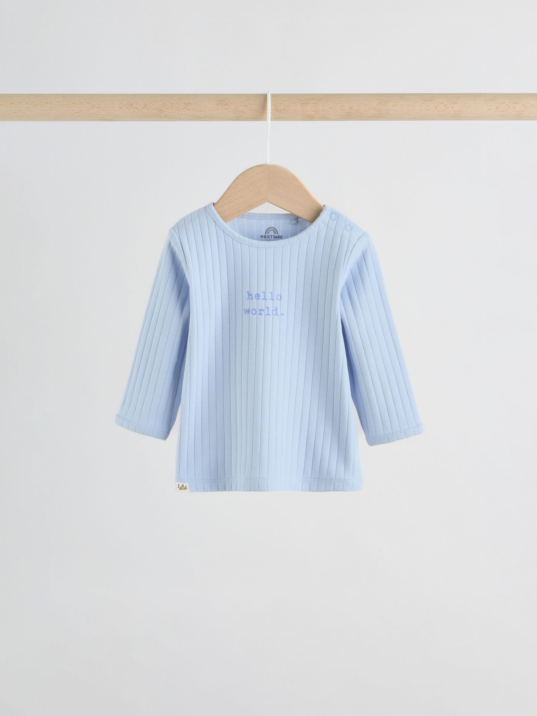Blue Hello World Top and Leggings Baby Set (0-18mths) image 3