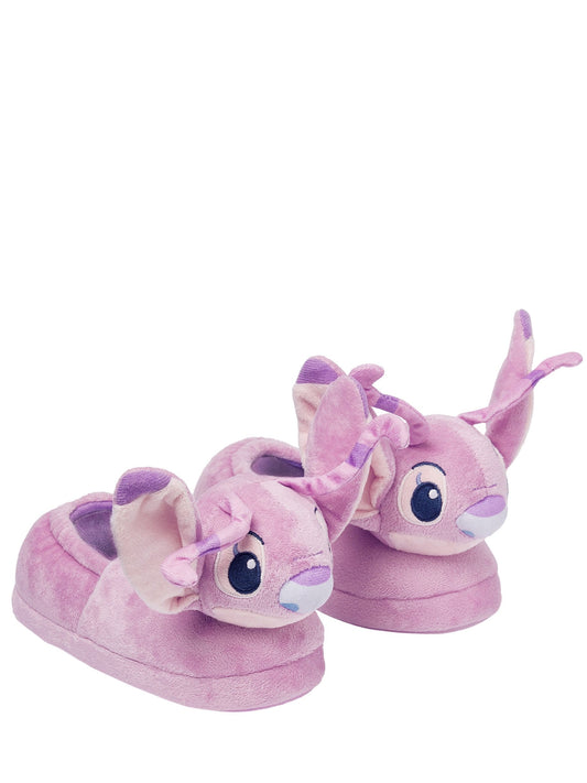 Character Pink Disney Lilo And Stitch Slippers 3D Angel Head image 1