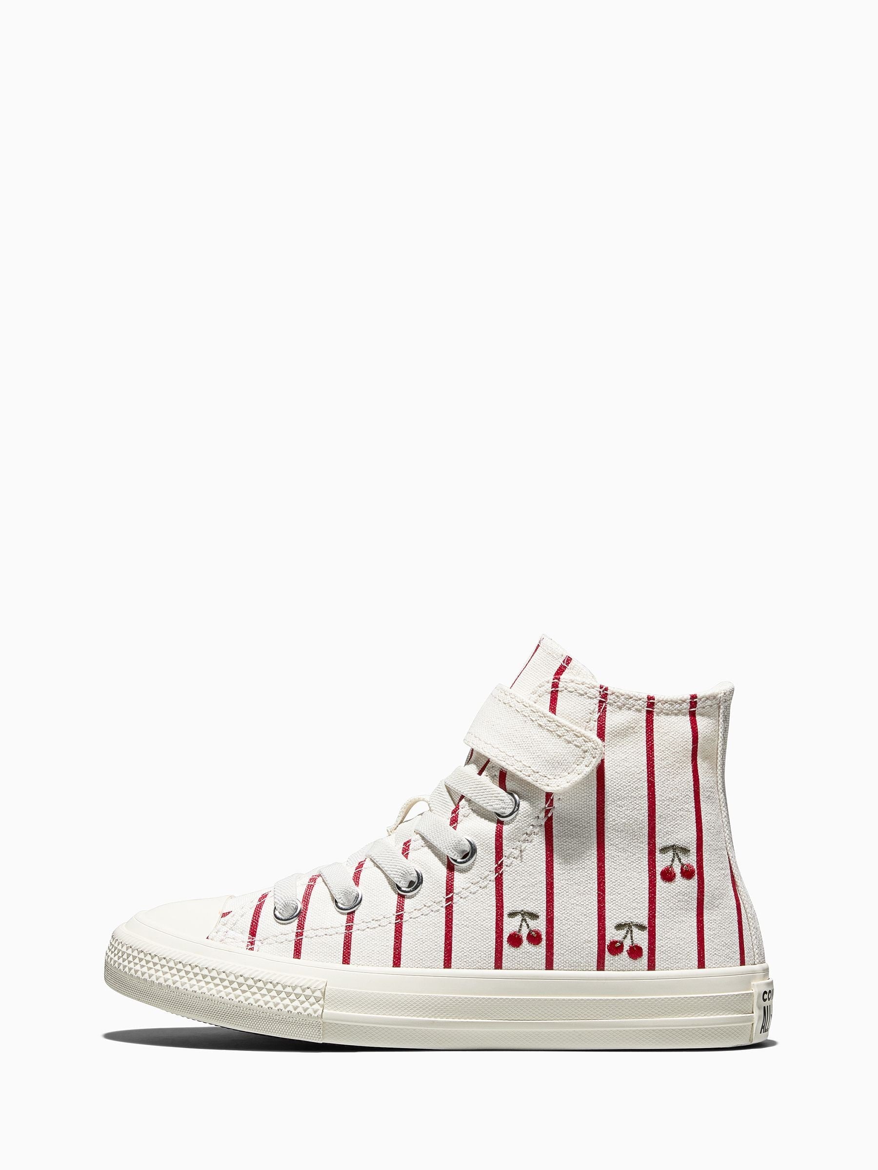 Converse White Chuck Taylor Strawberry Print Hightop Trainers image 2