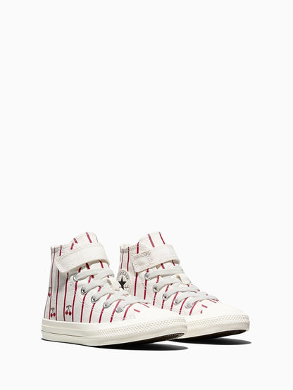 Converse White Chuck Taylor Strawberry Print Hightop Trainers image 3