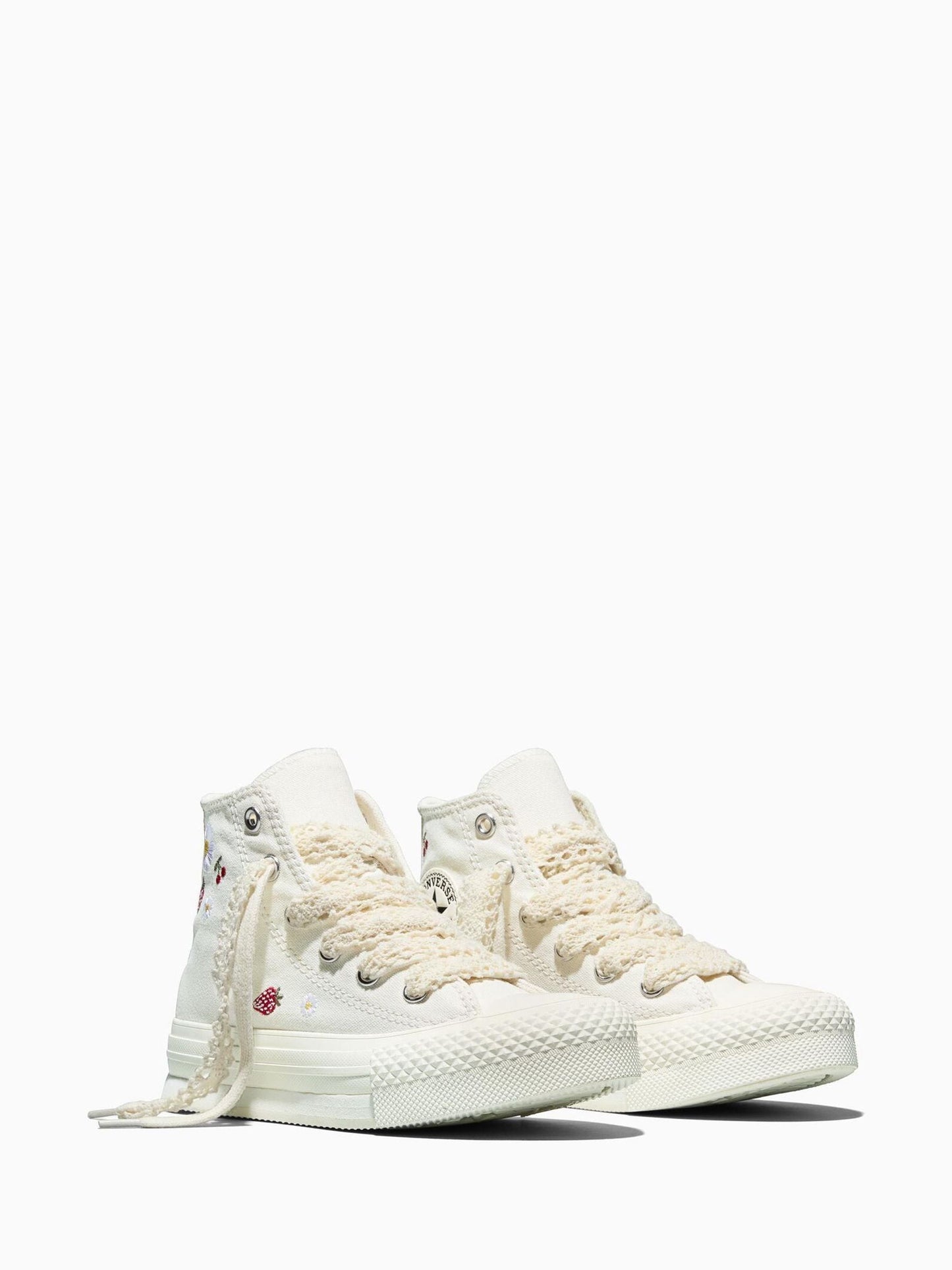 Converse White Chuck Taylor EVA Lift Strawberry Print Trainers image 3