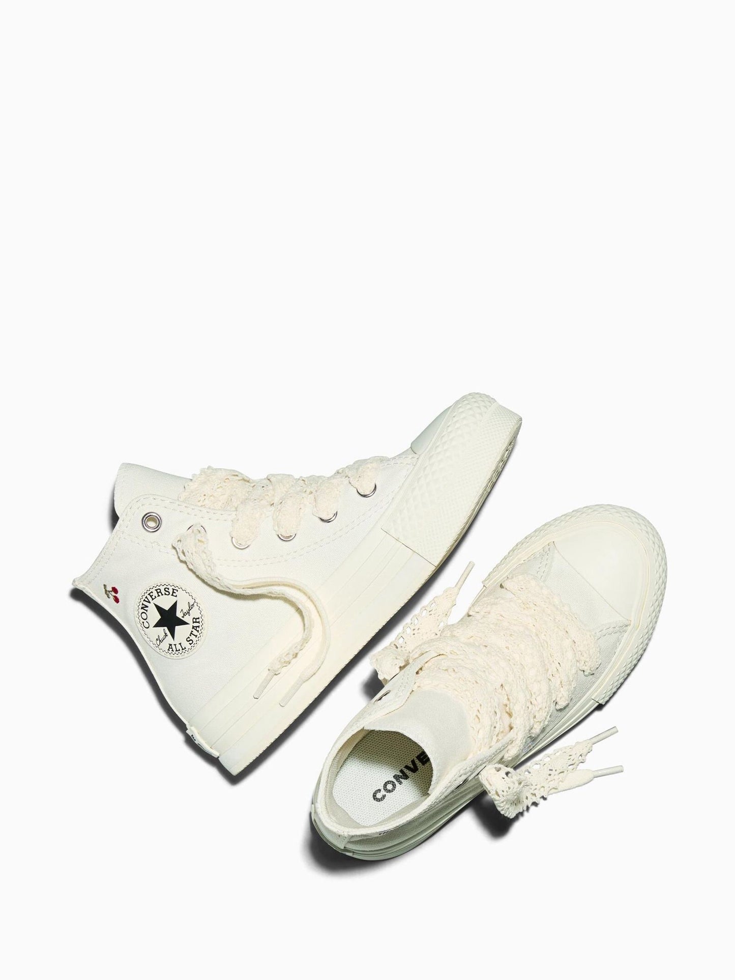 Converse White Chuck Taylor EVA Lift Strawberry Print Trainers image 5