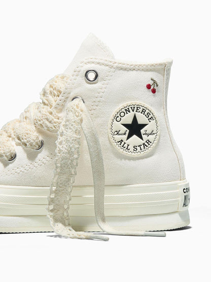 Converse White Chuck Taylor EVA Lift Strawberry Print Trainers image 7