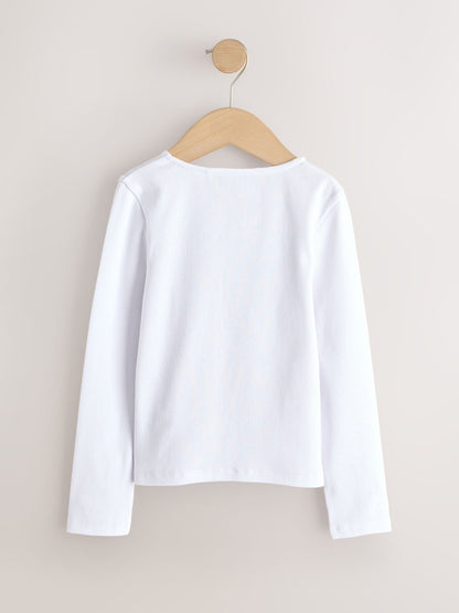 Dsiney Kidz - White Long Sleeve Ribbed Cardigan (3-16yrs) image 2