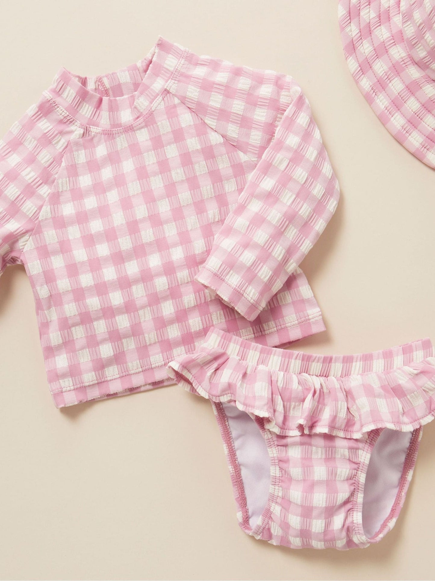 Purebaby Pink Long Sleeve Rashie Swim Set image 2