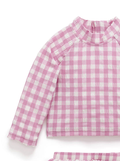 Purebaby Pink Long Sleeve Rashie Swim Set image 4