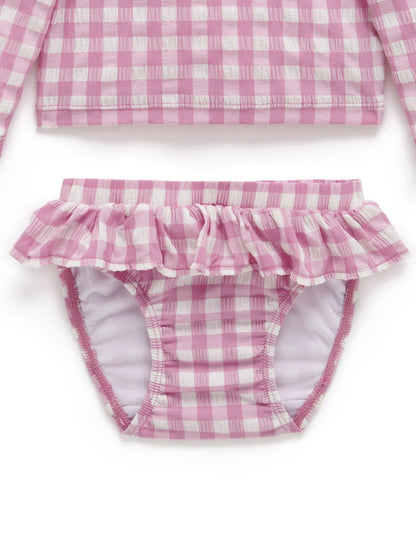 Purebaby Pink Long Sleeve Rashie Swim Set image 5