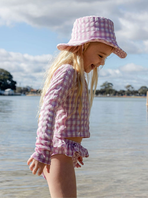 Purebaby Pink Long Sleeve Rashie Swim Set image 1