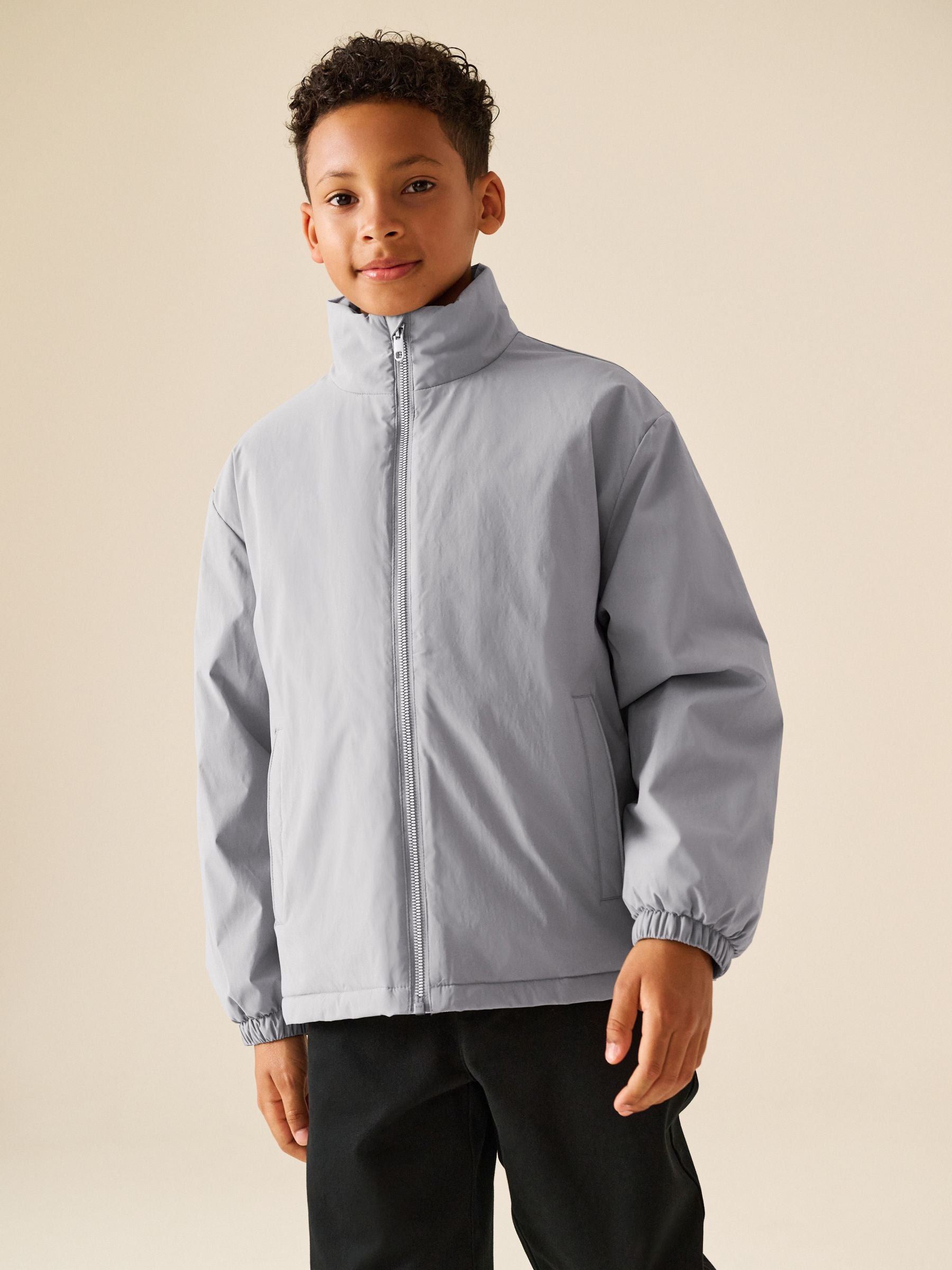 Dsiney Kidz - Grey Funnel Neck Padded Jacket (7-16yrs) image 2