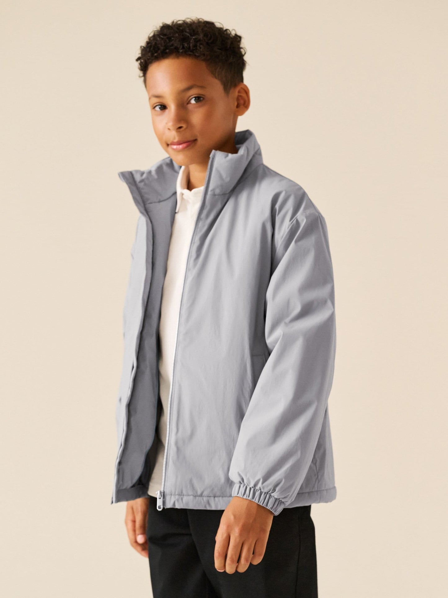 Dsiney Kidz - Grey Funnel Neck Padded Jacket (7-16yrs) image 3