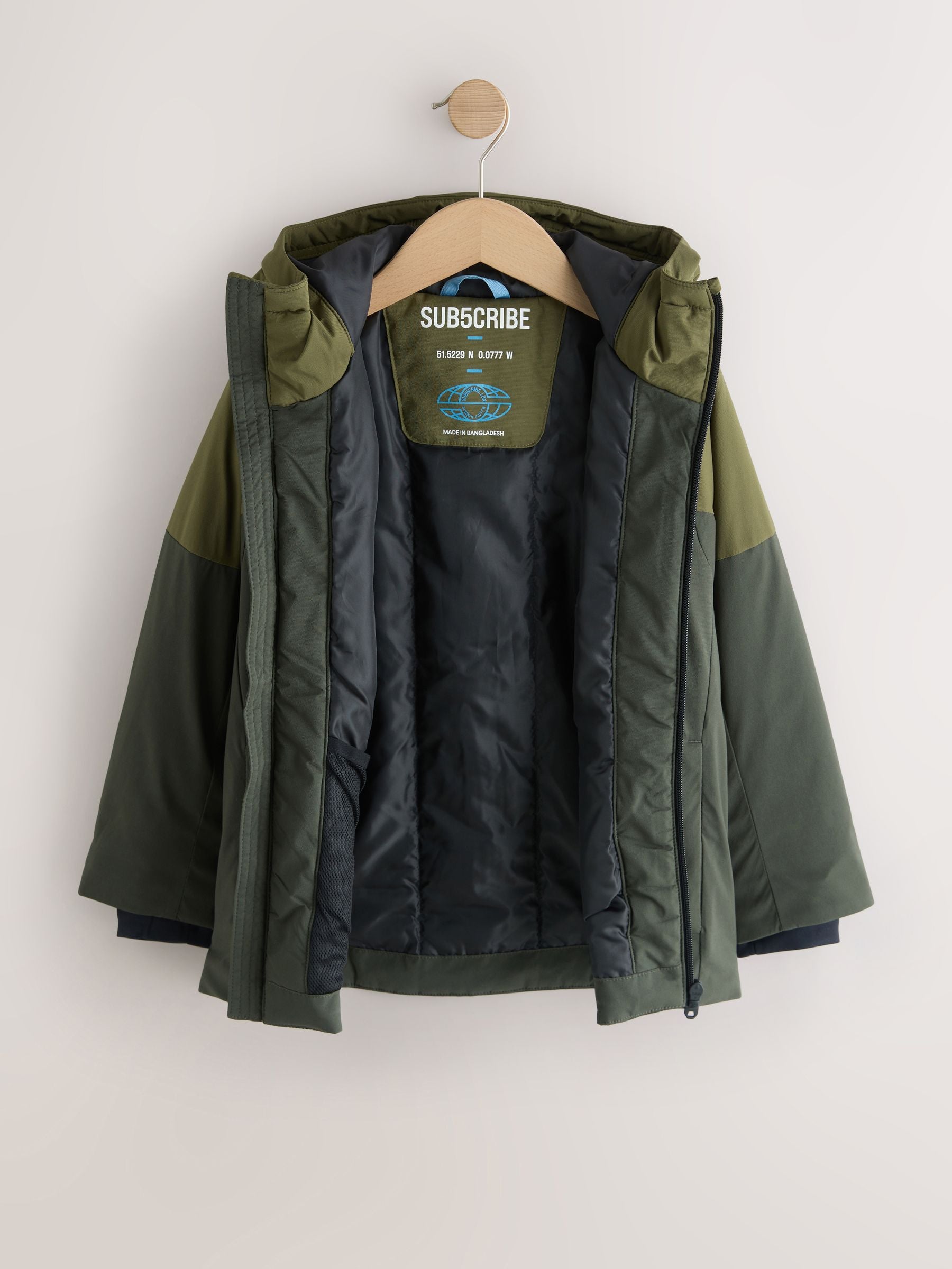Dsiney Kidz - Khaki Green Shower Resistant Coat (3-17yrs) image 6