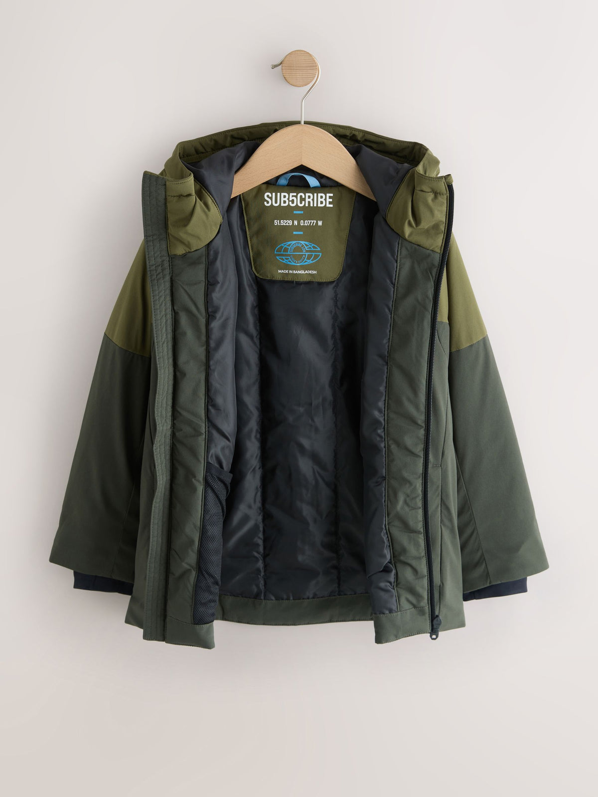 Dsiney Kidz - Khaki Green Shower Resistant Coat (3-17yrs) image 6