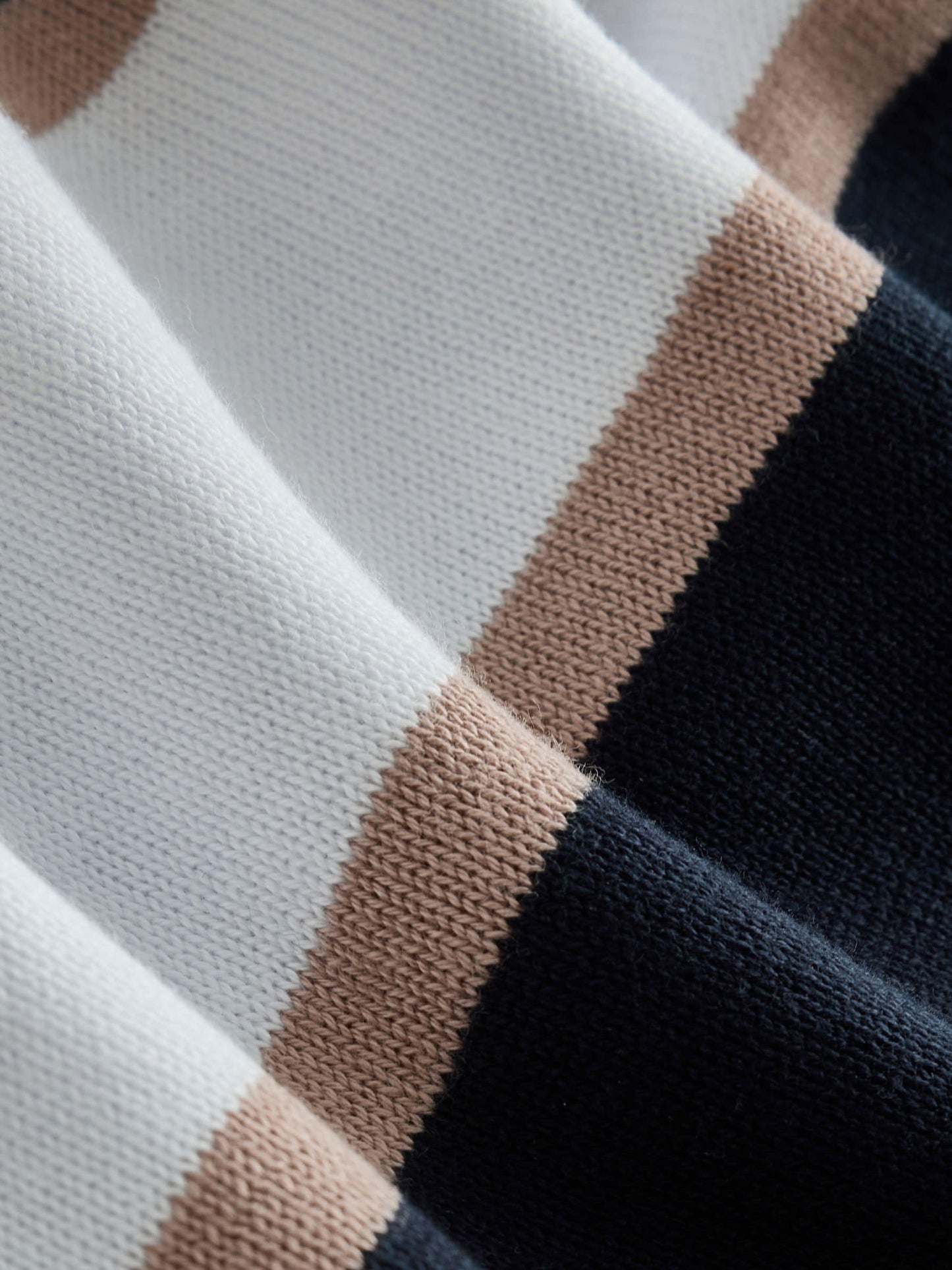 Dsiney Kidz - Navy Blue Colour Block Knitted Zip Neck Polo Shirt (3-16yrs) image 4