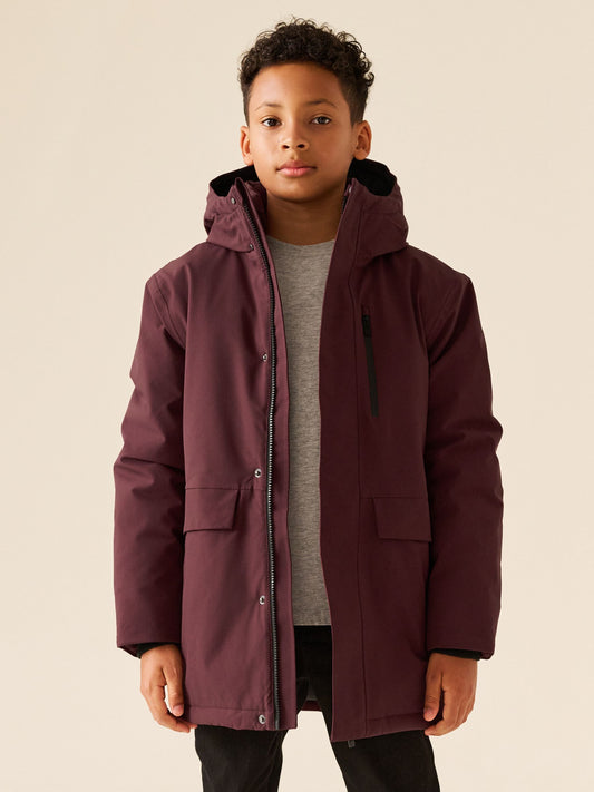 Burgundy Red Waterproof Parka Coat (3-17yrs) - image 1
