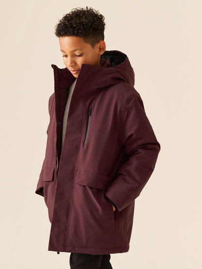 Burgundy Red Waterproof Parka Coat (3-17yrs) - image 4