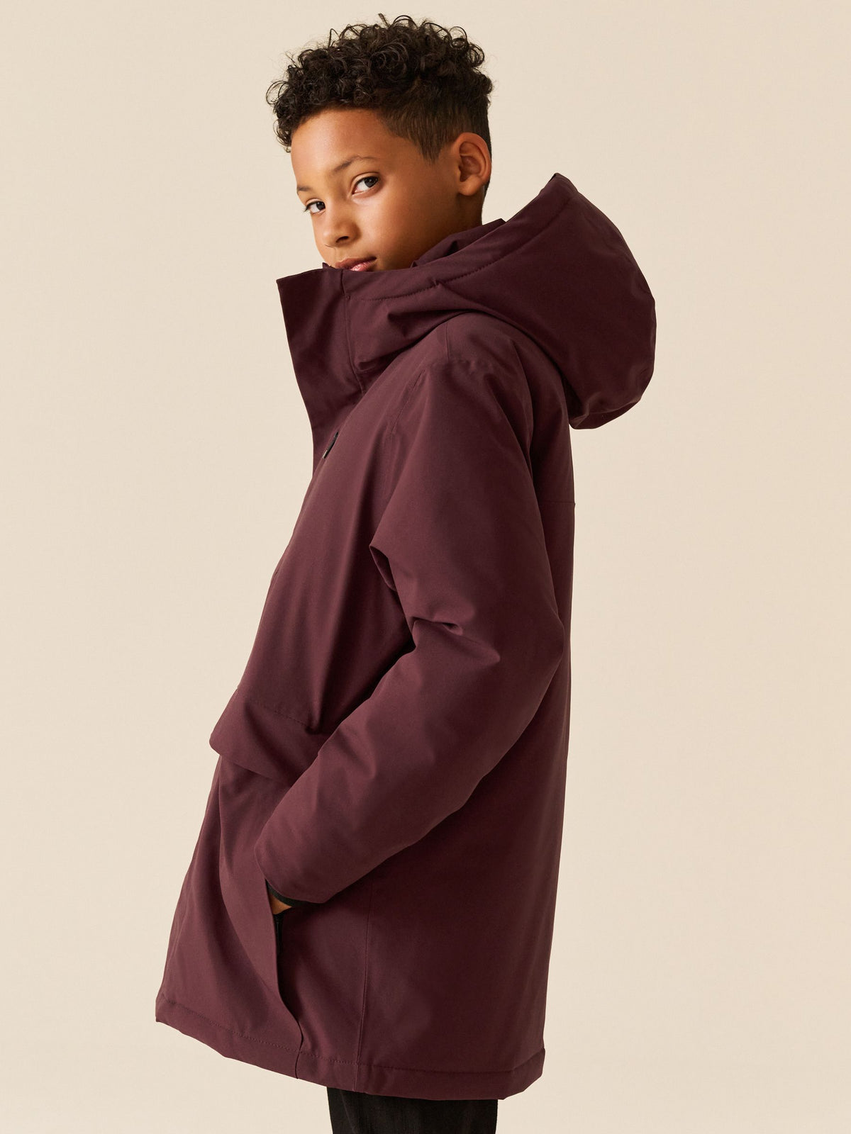 Burgundy Red Waterproof Parka Coat (3-17yrs) - image 5