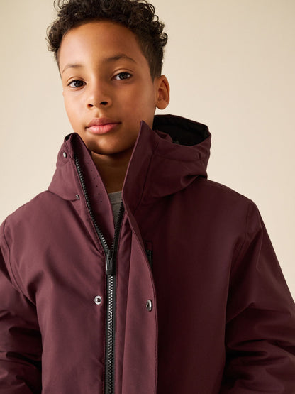 Burgundy Red Waterproof Parka Coat (3-17yrs) - image 6