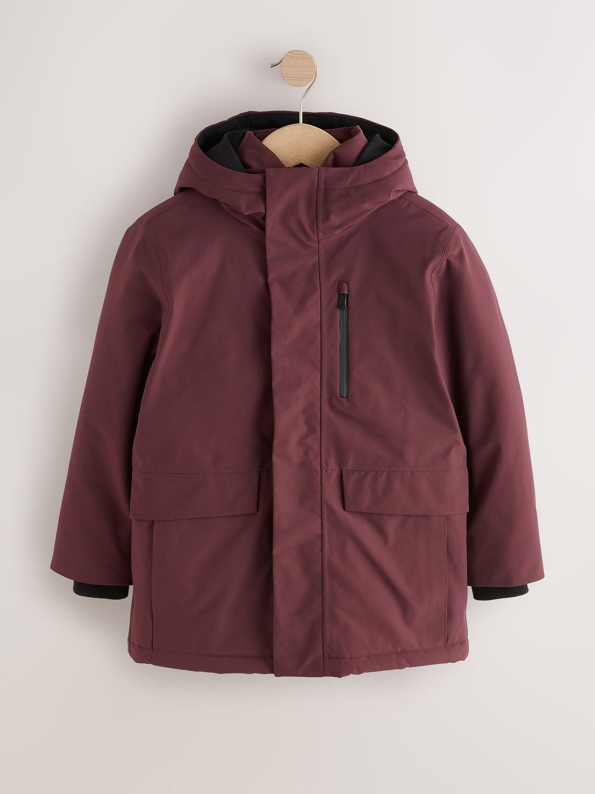 Burgundy Red Waterproof Parka Coat (3-17yrs) - image 7