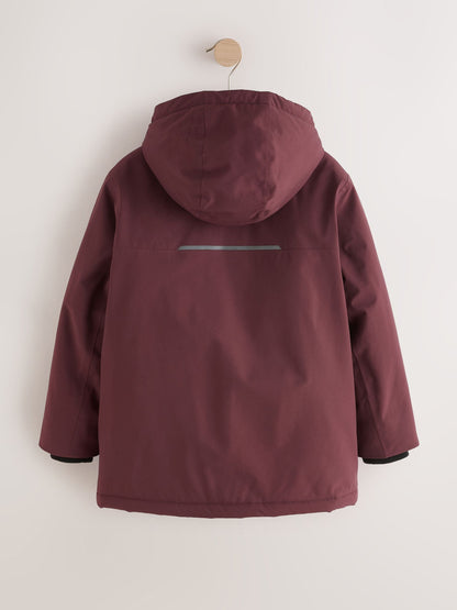 Burgundy Red Waterproof Parka Coat (3-17yrs) - image 8