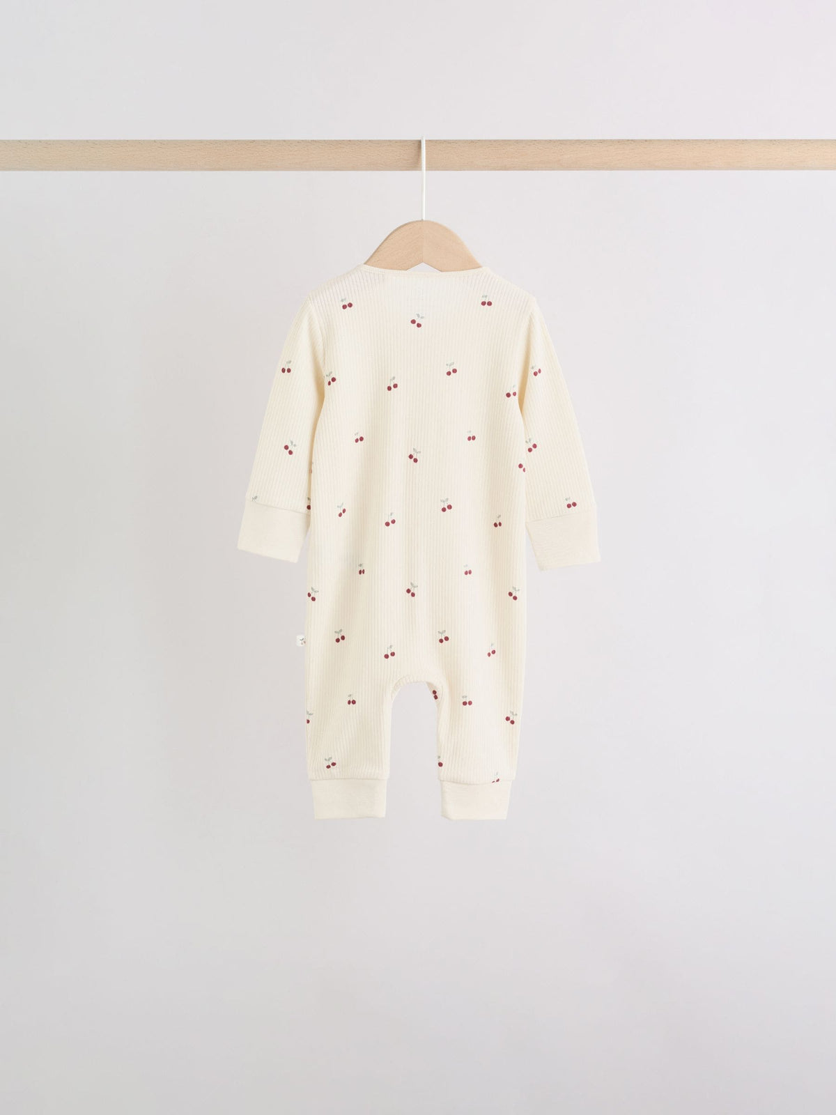 Pink Cherry Print Two Way Zip Baby Sleepsuits 4 Pack (0-3yrs) image 5