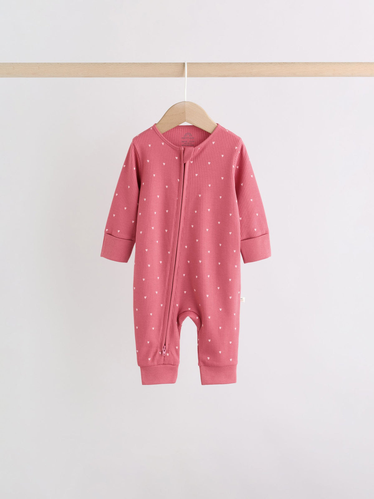 Pink Cherry Print Two Way Zip Baby Sleepsuits 4 Pack (0-3yrs) image 7