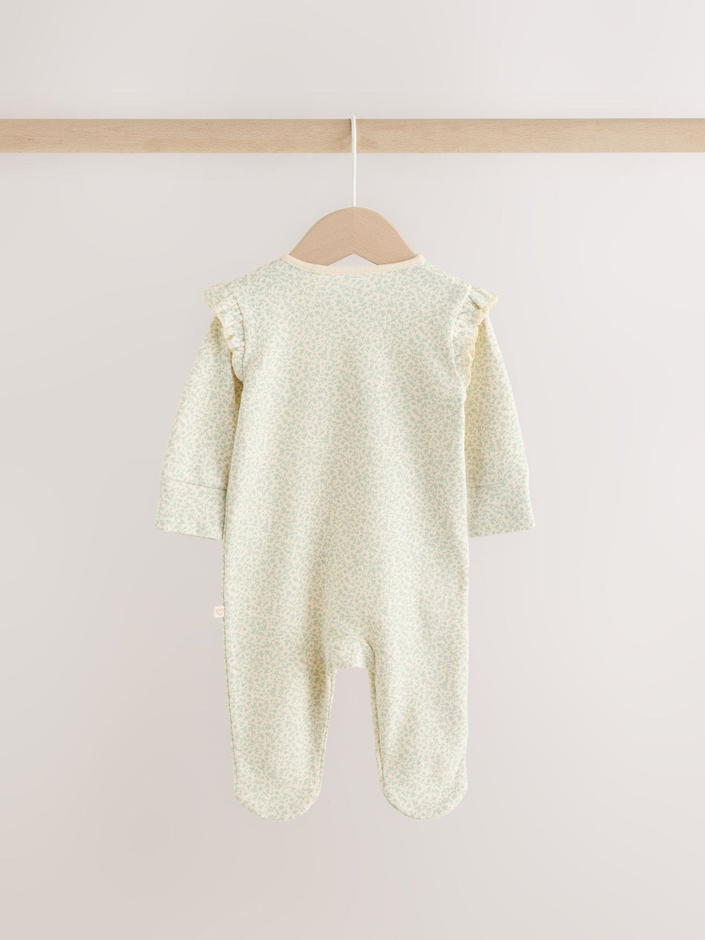 Pink/Green Hamish Two Way Zip Baby Sleepsuits 3 Pack (0-3yrs) image 6