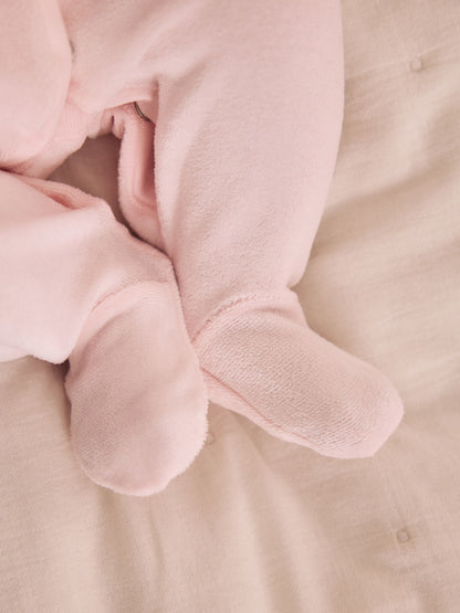 Dsiney Kidz - Pink Collar Velour Baby Sleepsuit (0mths-3yrs) image 5