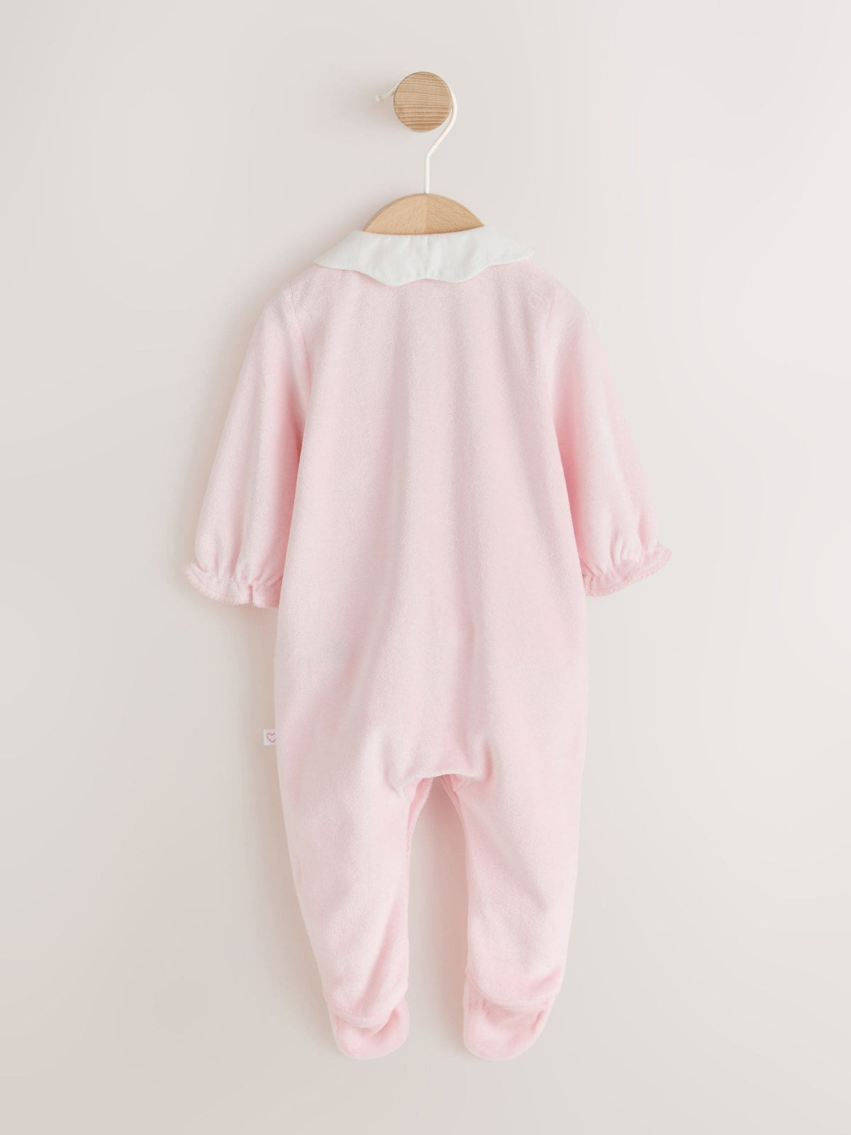 Dsiney Kidz - Pink Collar Velour Baby Sleepsuit (0mths-3yrs) image 8