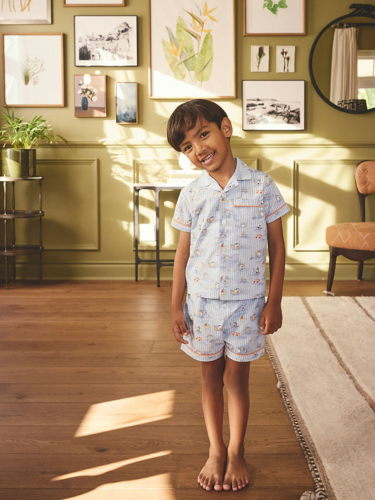 Blue Cath Kidson Single Button Through Short Pyjamas - image 2
