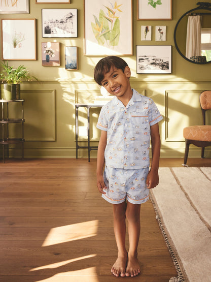 Blue Cath Kidson Single Button Through Short Pyjamas - image 2