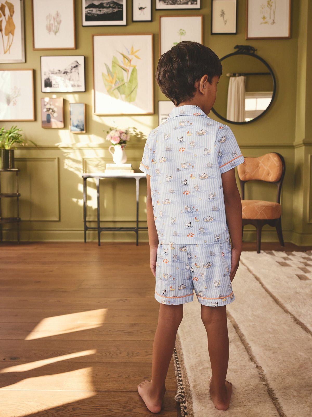 Blue Cath Kidson Single Button Through Short Pyjamas - image 3
