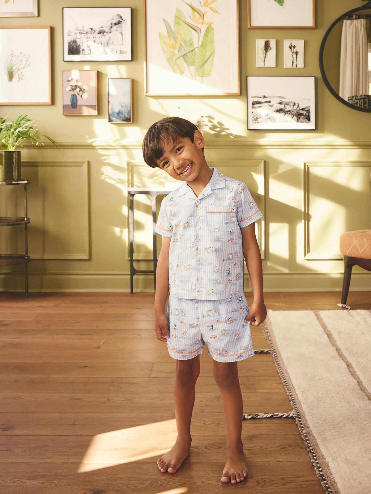 Blue Cath Kidson Single Button Through Short Pyjamas - image 4