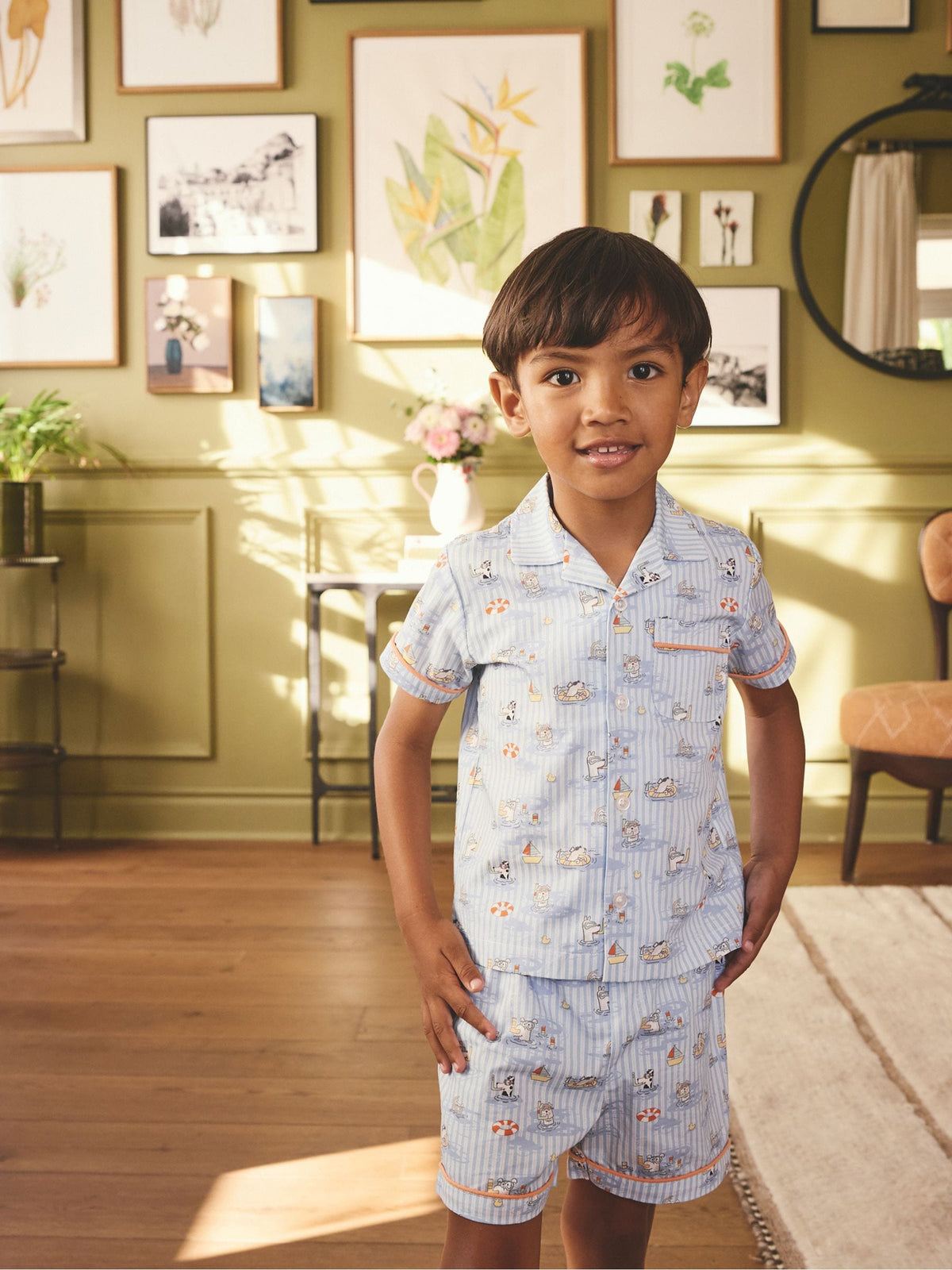 Blue Cath Kidson Single Button Through Short Pyjamas - image 5