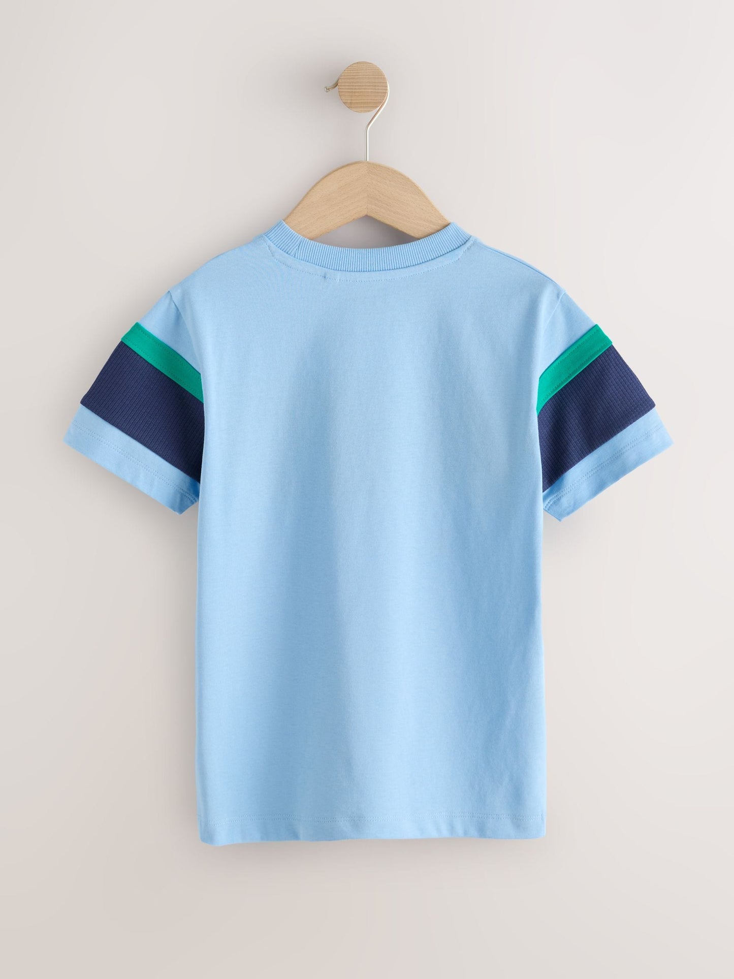 Dsiney Kidz - Blue/Navy Textured Colourblock Short Sleeve T-Shirt (3-16yrs) image 2