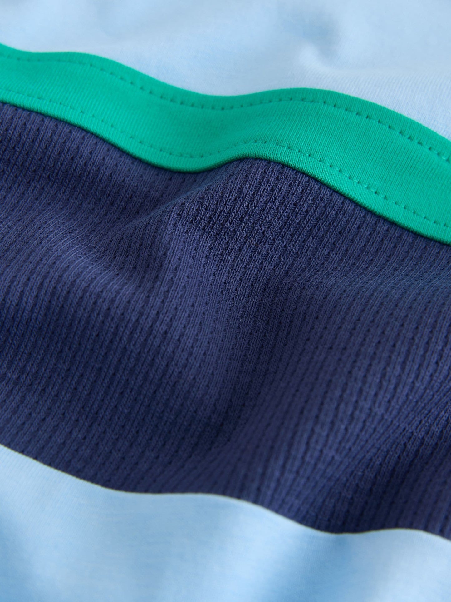 Dsiney Kidz - Blue/Navy Textured Colourblock Short Sleeve T-Shirt (3-16yrs) image 3