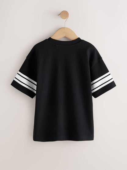 Dsiney Kidz - Black Varsity Relaxed Fit T-Shirt (3-16yrs) image 5