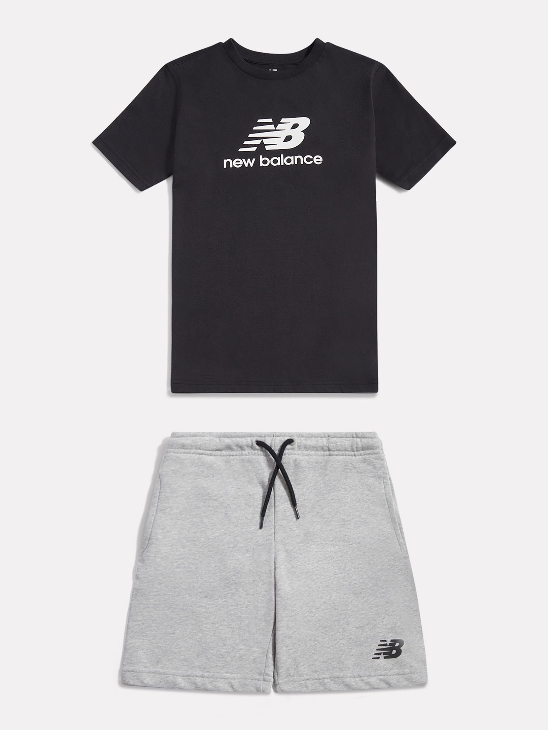 Dsiney Kidz - New Balance Black Stacked Logo T-Shirt & Shorts Set image 7