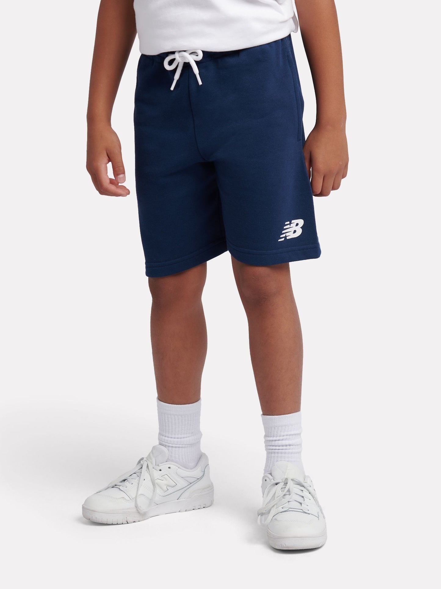 Dsiney Kidz - New Balance White Stacked Logo T-Shirt & Shorts Set image 5