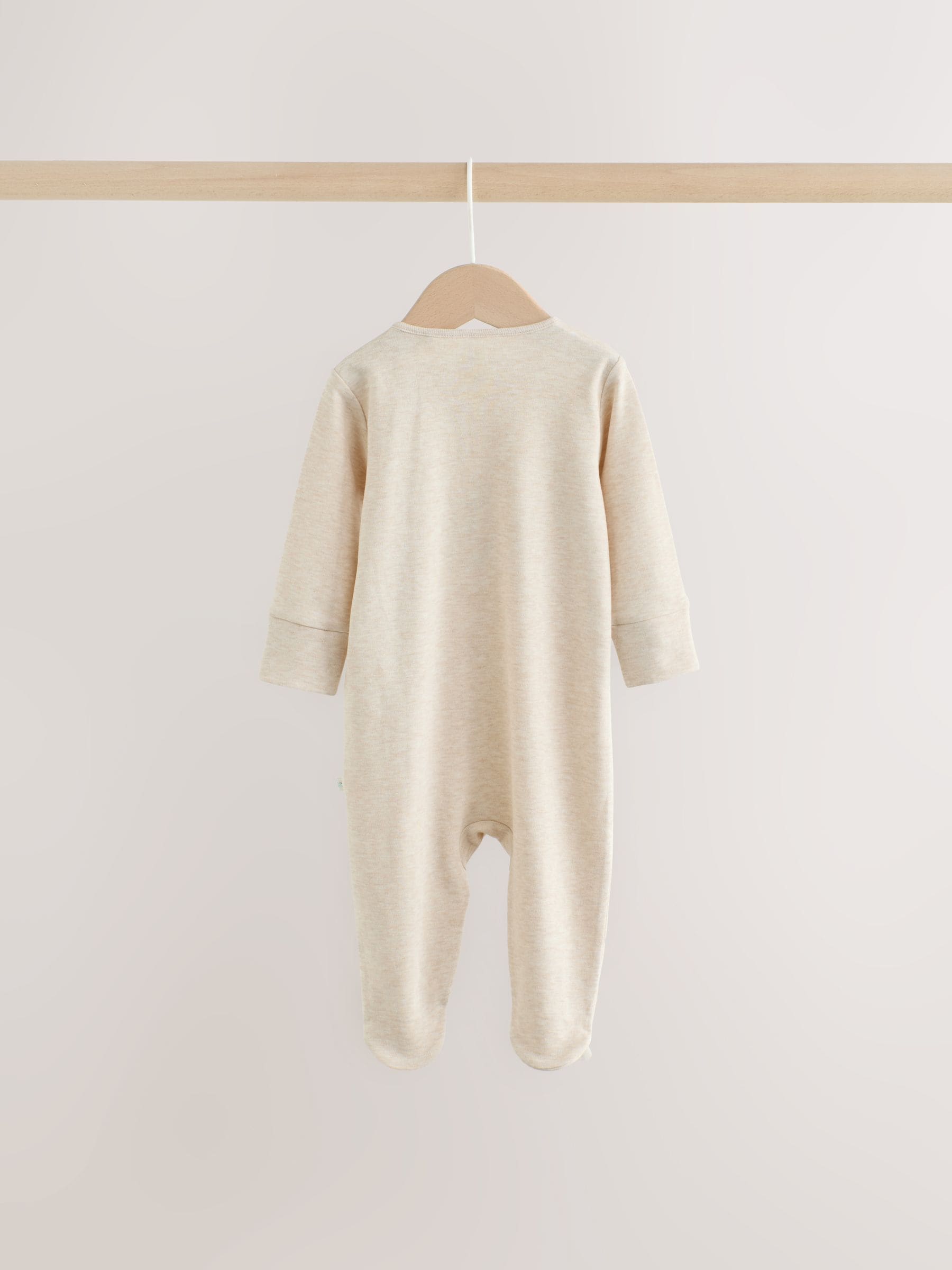 Neutral Dinosaur Two Way Zip Baby Sleepsuits 3 Pack (0-2yrs) image 5