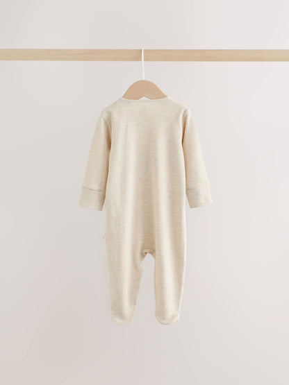 Neutral Dinosaur Two Way Zip Baby Sleepsuits 3 Pack (0-2yrs) image 5