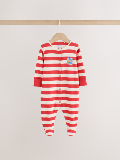 Bright Transport Two Way Zip Baby Sleepsuits 4 Pack (0mths-2yrs) image 8